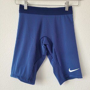 NEW Nike Womens Pro Elite Track & Field 1/2 Length Shorts AO8487-492 Size XS Blu